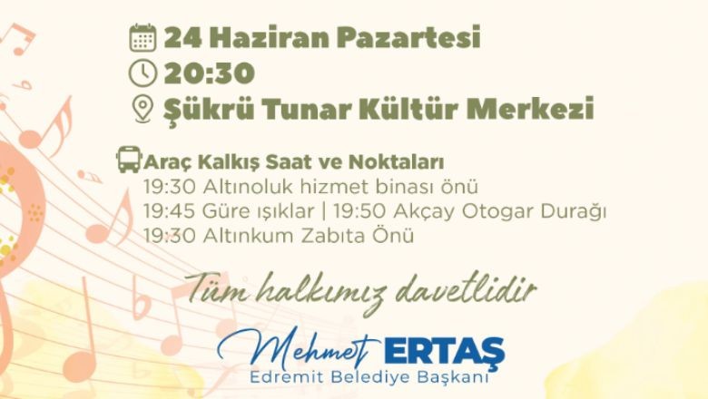Balıkesir Bu Akşam Yaz Konserini Gerçekleştirecek