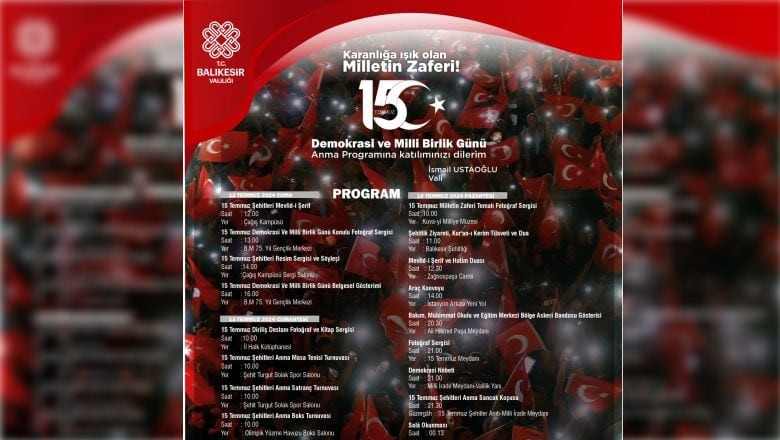 Balıkesir’de 15 Temmuz Etkinlikleri İçin Bazı Yollar Kapatıldı