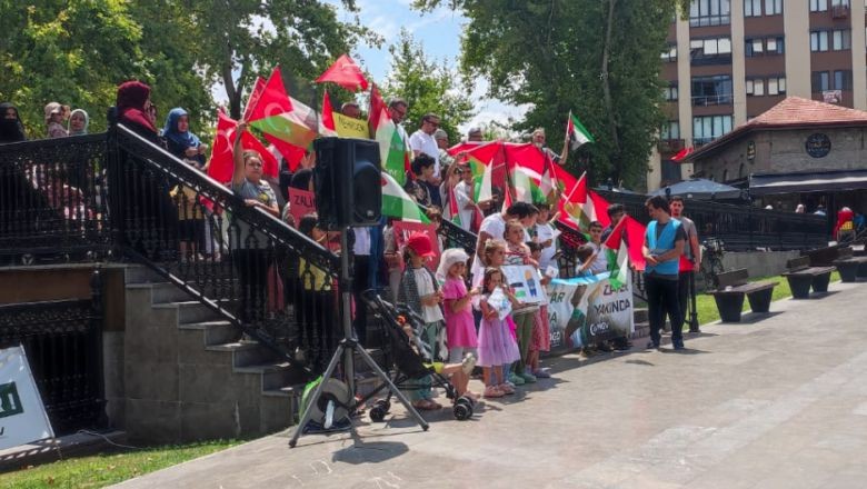 Zağnospaşa Meydanında Filistin Açıklaması
