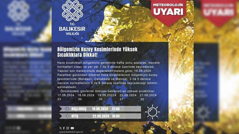 Valilikten Önümüzdeki Hafta İçin Uyarı