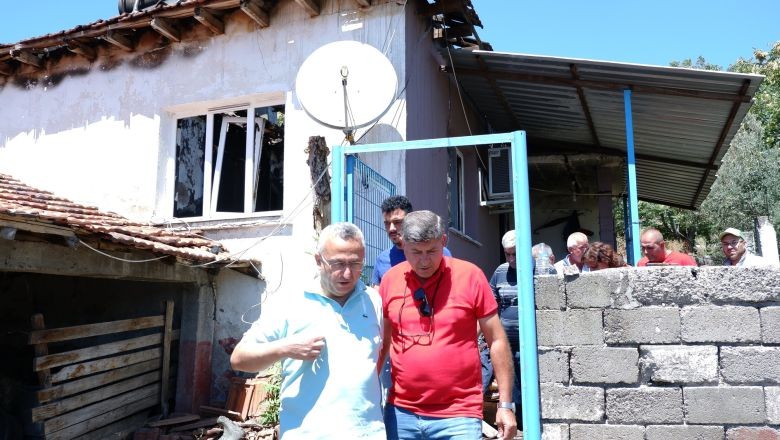 Başkan Semizel Mağdur Aileyi Yalnız Bırakmadı