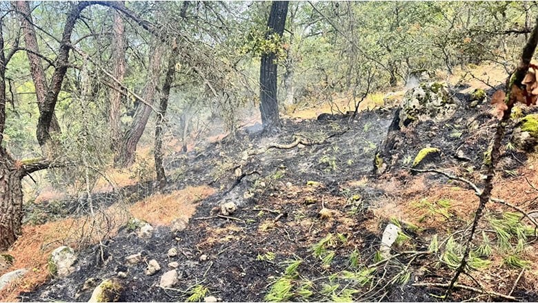 Madra Dağı’nda Yıldırım Düşmesi Sonrası Orman Yangını Madra Dağı’nda Yıldırım Düşmesi Sonrası Orman Yangını