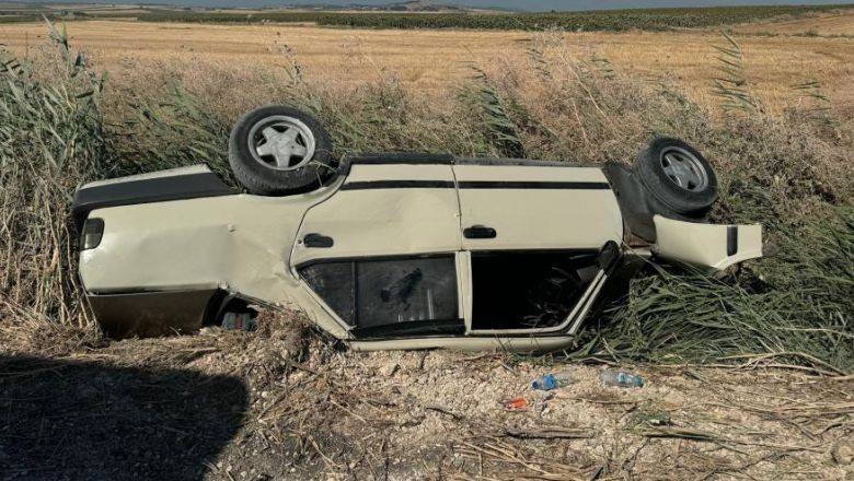 Balıkesir'de Otomobili Devrildi! Canından Olacaktı