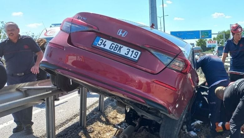 Susurluk'ta Otoyol Kavşağında Kaza! Yaralılar Var