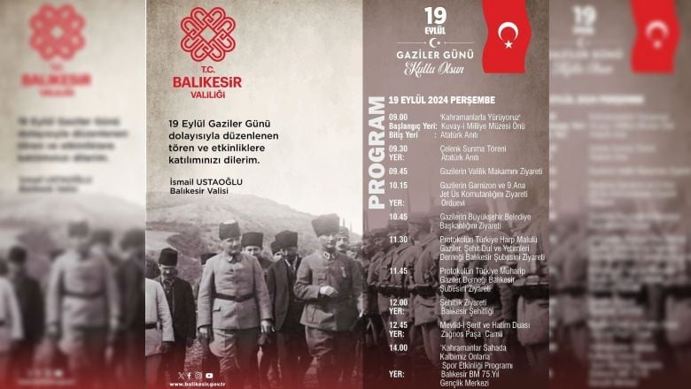 Balıkesir Gaziler Günü Programını Belirledi