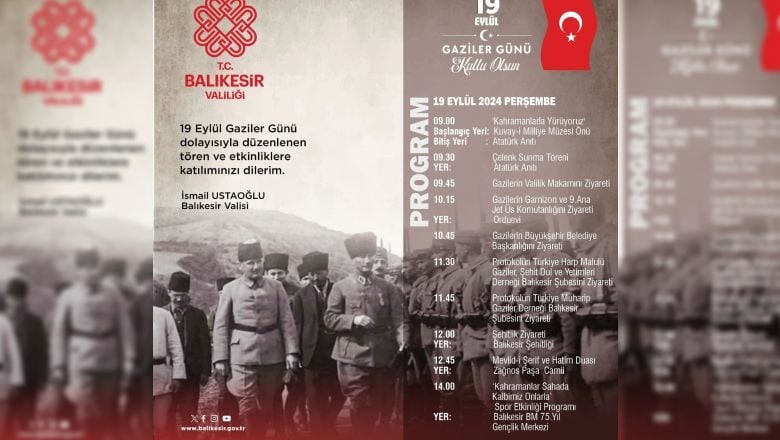 Balıkesir'in Gaziler Günü Kutlama Programı Değişti!