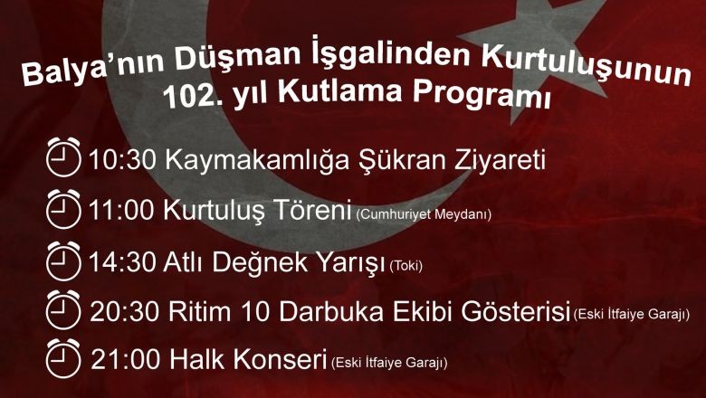 Balya'da 6 Eylül Kurtuluş Programı Açıklandı