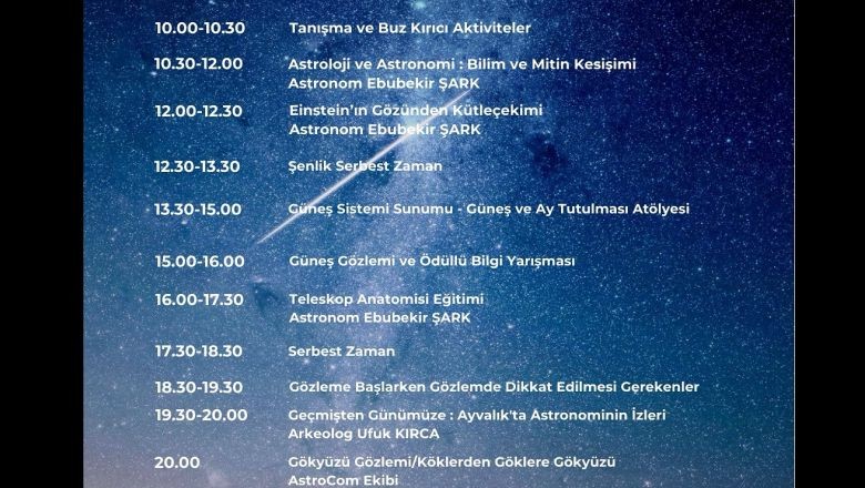 2. Ayvalık Gökyüzü Gözlem Şenliği Yarın Başlıyor!