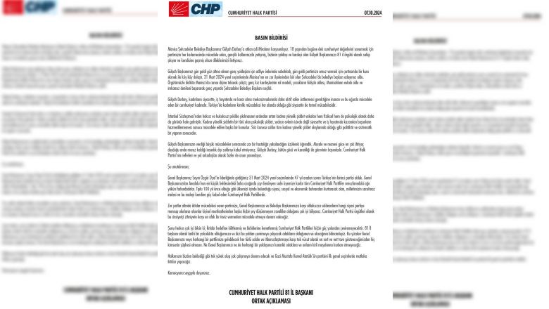 CHP İl Başkanlarından Ortak Basın Açıklaması