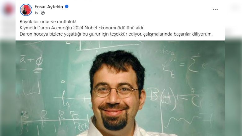Aytekin'den Daron Acemoğlu'na "Büyük bir onur"
