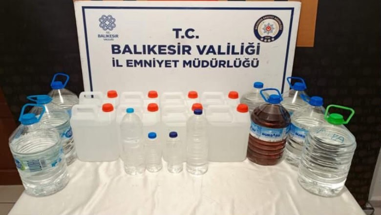 Balıkesir'de Kaçak Alkol Operasyonu Balıkesir'de Kaçak Alkol Operasyonu