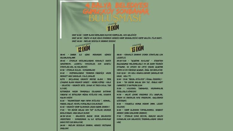 4. Balya Gümüşköy Sonbahar Buluşması Başladı