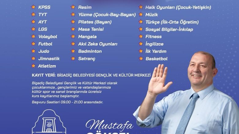 Bigadiç Belediyesi'nden 25 Branşta Ücretsiz Kurs