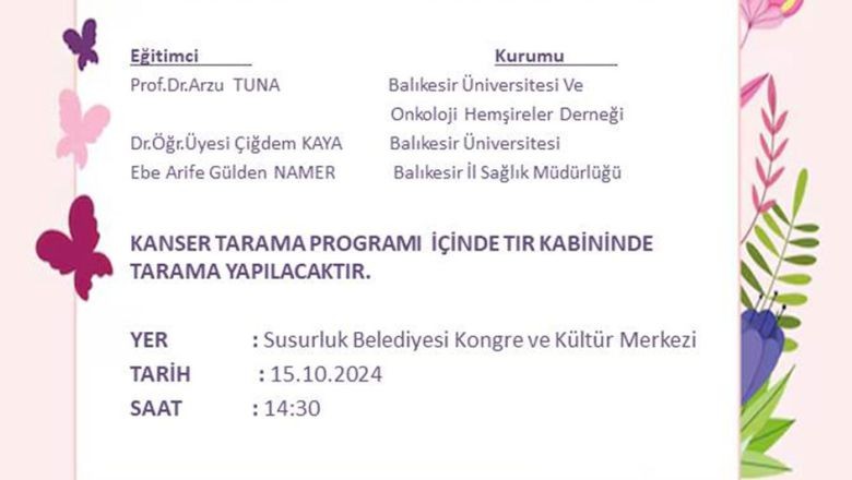 Kanser Tarama Tırı Susurluk’ta