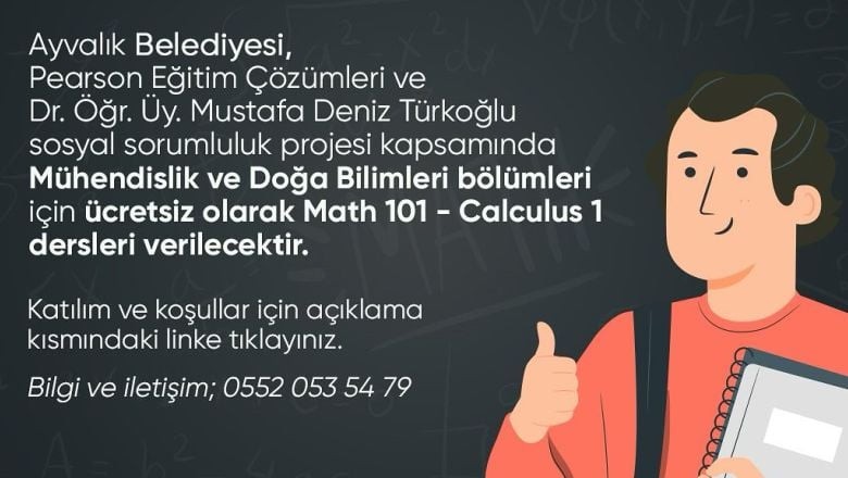 Ayvalık'ta Ücretsiz Calculus Eğitimi Başlıyor!