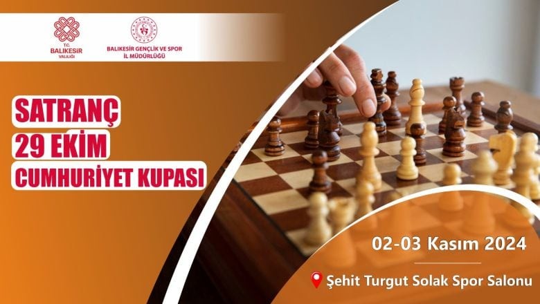 Balıkesir'de Satranç 29 Ekim Cumhuriyet Kupası Başlıyor