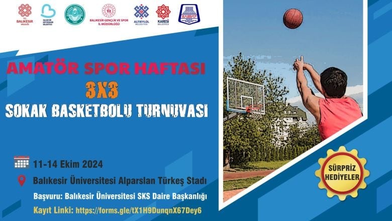 Balıkesir'de Sokak Futbolu ve Basketbol Turnuvası Başlıyor