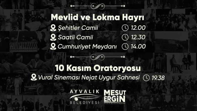 Ayvalık'ta 10 Kasım Anma Programı Belli Oldu