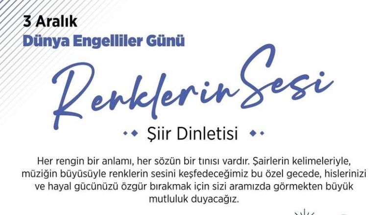 Balıkesir'deki Şiir Dinletisi Tüm Engelleri Aşacak