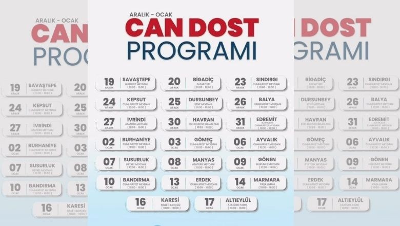 Can Dost'un Ocak Ayı Takvim
