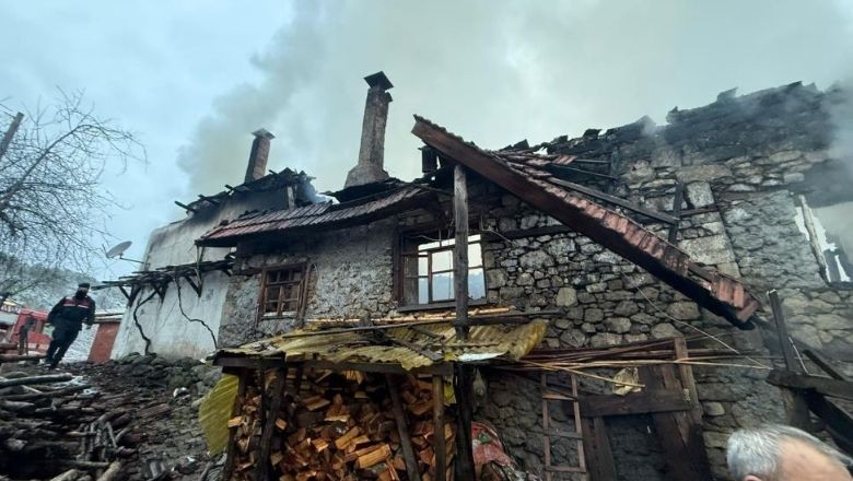 Yangın Yukarıçamlı Köyünde 5 Evi Kül Etti
