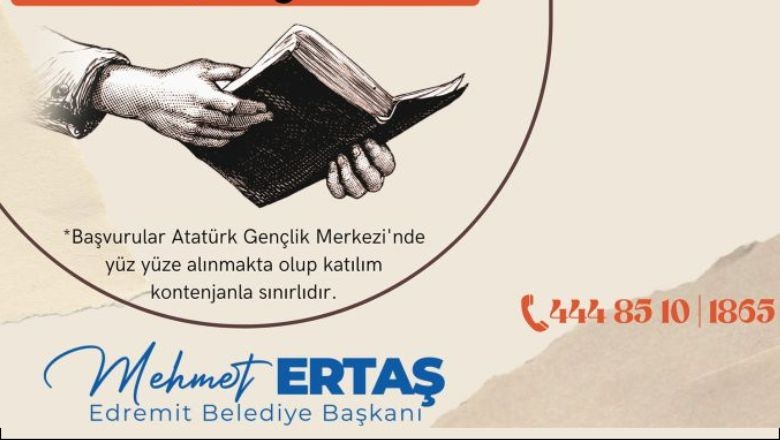 Edremit Belediyesi'nden Bibliyoterapi Çalışmaları