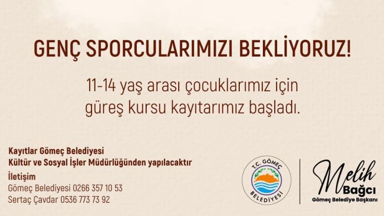 Gömeç’te Güreş Kursu Kayıtları Başladı