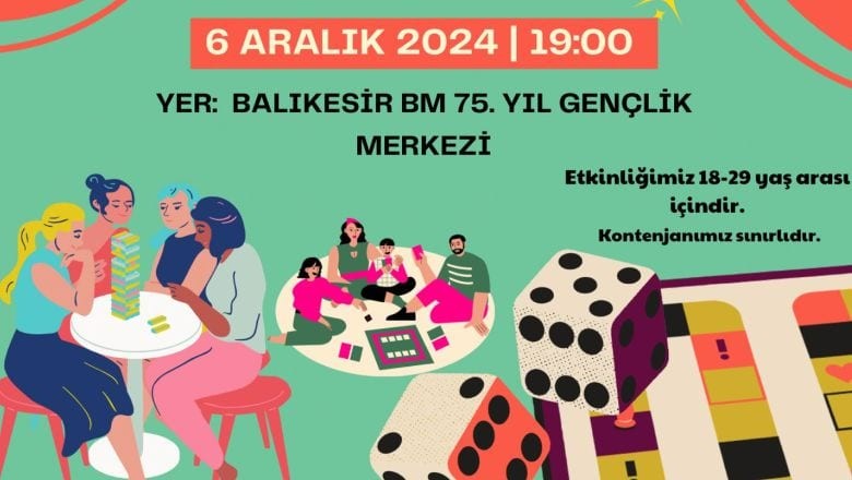 Balıkesir'de Kutu Oyunları Gecesi Yeniden Başlıyor!