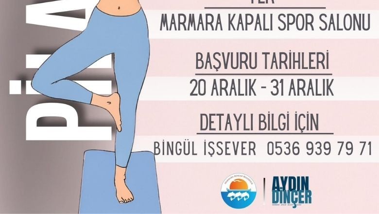 Marmara Adalar Belediyesi'nden Pilates Desteği