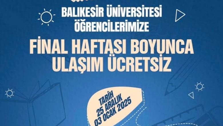 Balıkesir'de Üniversite Öğrencilerine Ücretsiz Ulaşım!