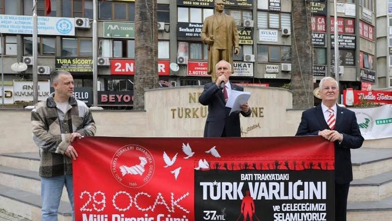 Batı Trakya Türkleri Edremit'te Millî Direniş Günü"nü Kutladı Batı Trakya Türkleri Edremit'te Millî Direniş Günü"nü Kutladı
