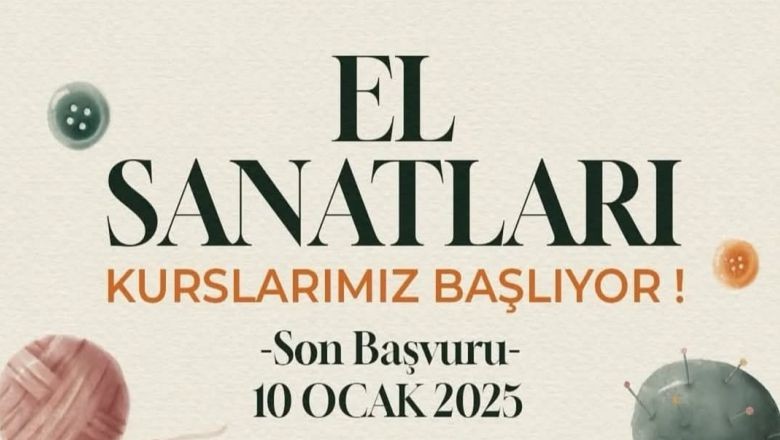 Bandırma Belediyesi El Sanatları Kurslarını Başlatıyor
