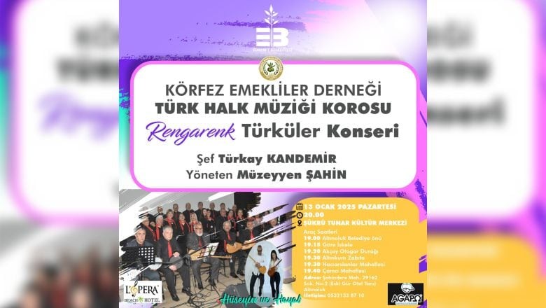 Edremit’te Ücretsiz "Rengarenk Türküler" Konseri Edremit’te Ücretsiz "Rengarenk Türküler" Konseri