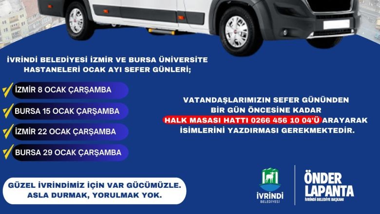 İvrindi Belediyesi'nden İzmir ve Bursa'ya Ücretsiz Seferler
