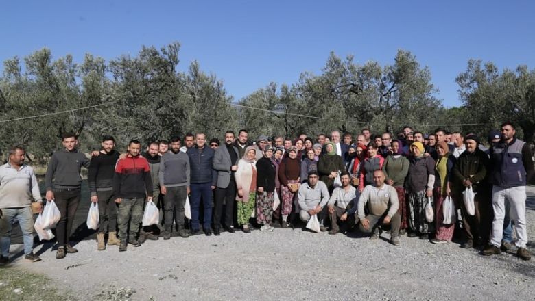 Başkan Ertaş'tan Zeytin İşçilerine Yeni Yıl Morali