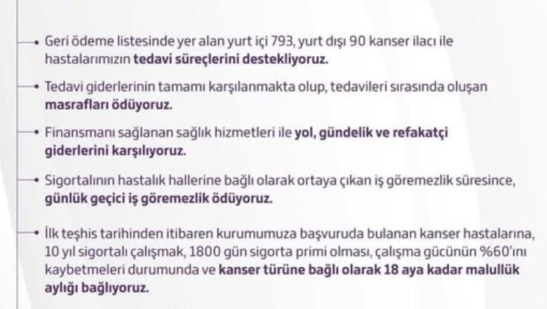 SGK Kanser Hastalarına Kapsamlı Destek Sunuyor!