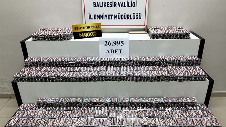 Edremit’te 26 bin 995 Sentetik Hap Ele Geçirildi