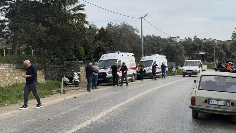 Erdek'te 1 Otomobil ve 2 Motosiklet Çarpıştı, 3 Yaralı Erdek'te 1 Otomobil ve 2 Motosiklet Çarpıştı, 3 Yaralı