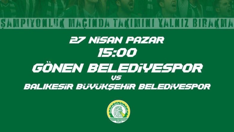 Gönen Belediyespor Şampiyonluk Yolunda