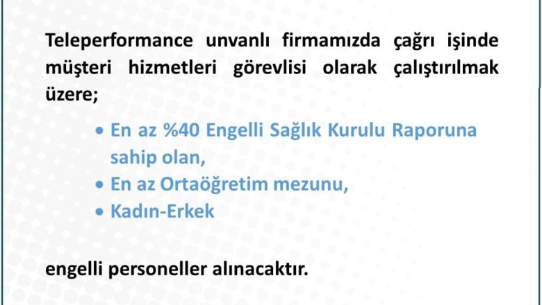 Balıkesir İŞKUR'dan Engelli Bireylere İş Fırsatı