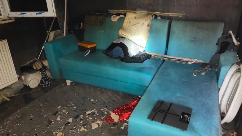 Gömeç'te Apartman Yangınında Mahsur Kalan Kedi Kurtarıldı