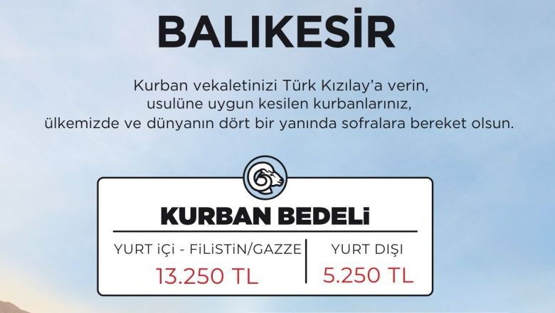 2025 Kızılay Kurban Bedeli Belli Oldu