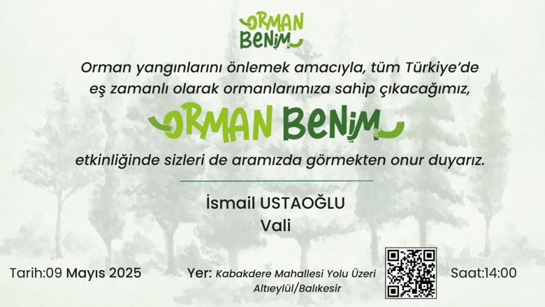 Balıkesir'de Ormanlar İçin Eş Zamanlı Hareket
