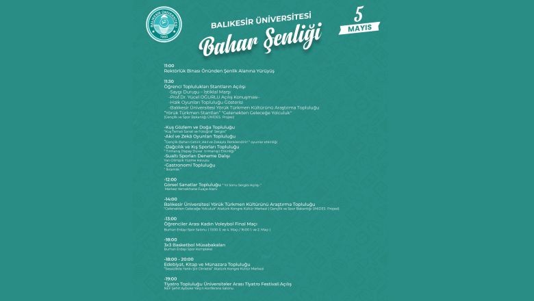 Balıkesir Üniversitesi’nde Bahar Şenliği Coşkusu Başlıyor