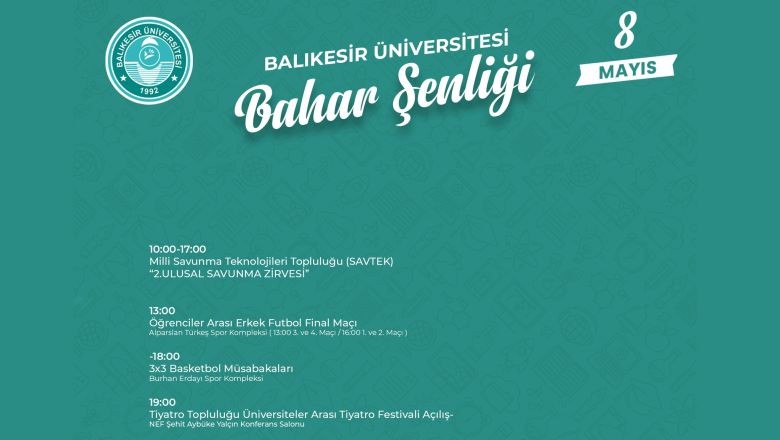 Balıkesir Üniversitesi’nde Bahar Şenliği Coşkusu Başlıyor