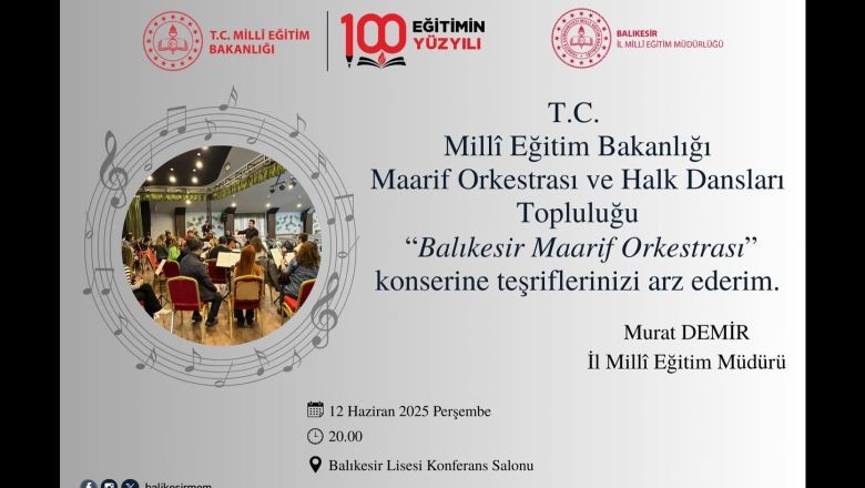 Balıkesir Maarif Orkestrası’ndan Müzik Ziyafeti