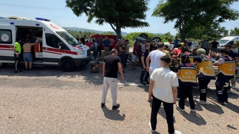 Balıkesir'de Ani Fren Faciası! Araç Ters Döndü!