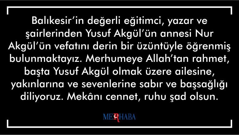 Başsağlığı mesajı