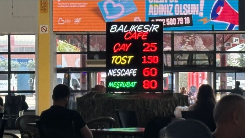 Balıkesir Otogar Güncel Yiyecek Ve İçecek Fiyatları