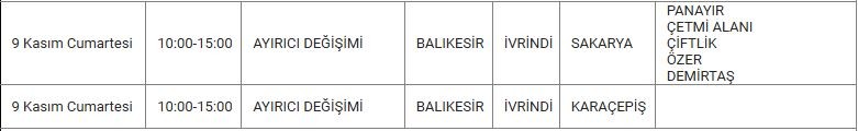 İvrindi ve Mahallelerinde Elektrik Kesintisi İvrindi ve Mahallelerinde Elektrik Kesintisi
